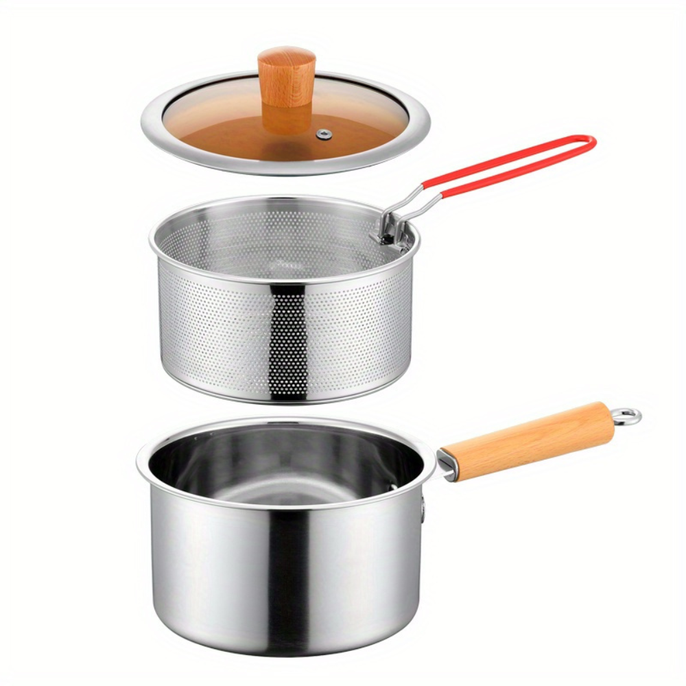 Revor | Ultimate Stainless Steel Fryer, Saucepan & Strainer Set